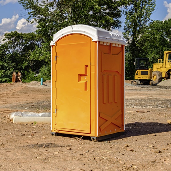 how often are the porta potties cleaned and serviced during a rental period in Glenwood